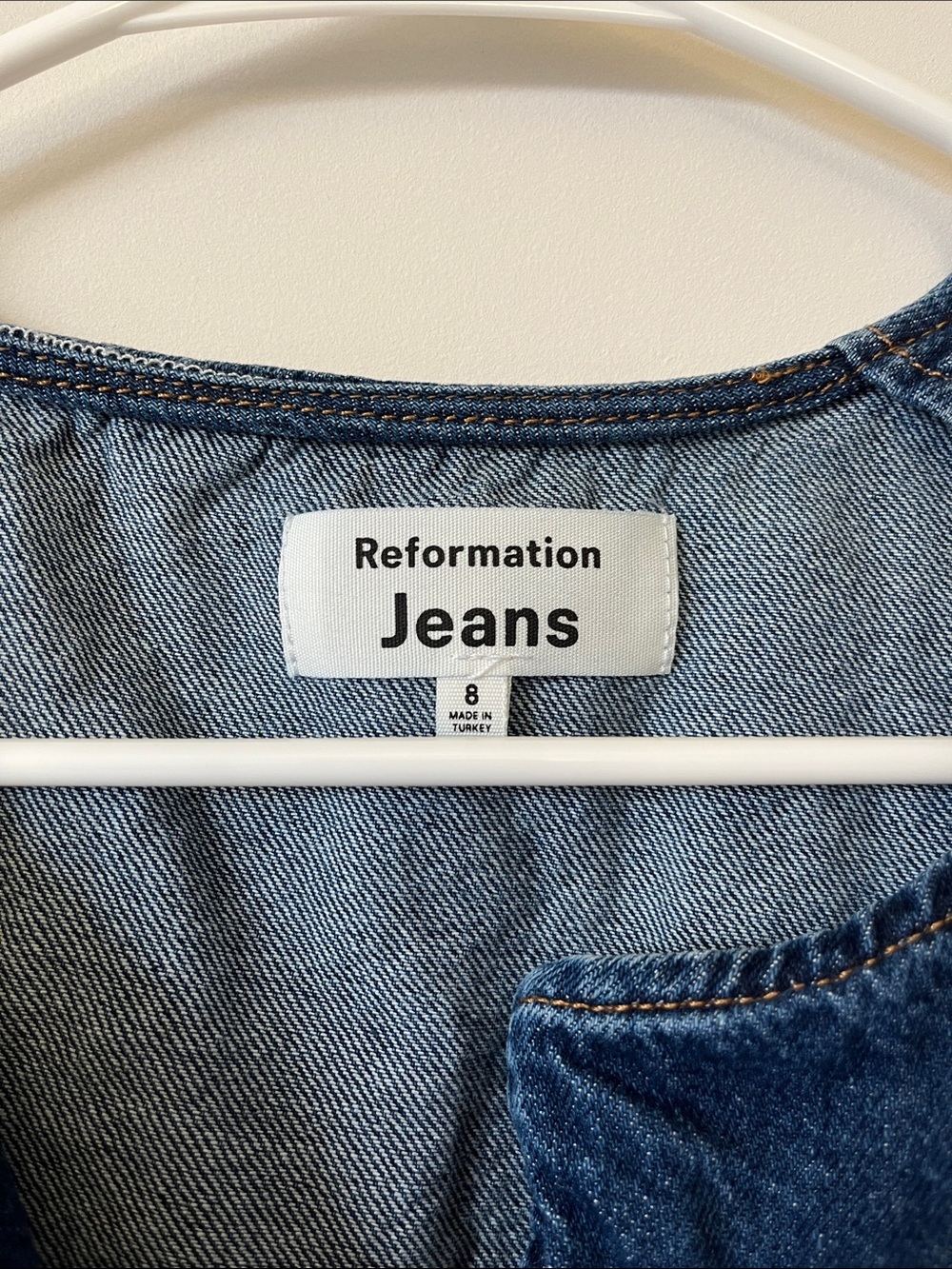 Reformation Jaime Denim Dress Size 8 - Picture 4 of 6